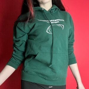 Forest green football hoodie  🤍💚​​​​​​​​​​​​​​​​​​​​​​